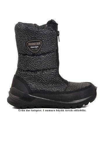 Black Glitter Waterproof Girls Snow Boots F7447 F