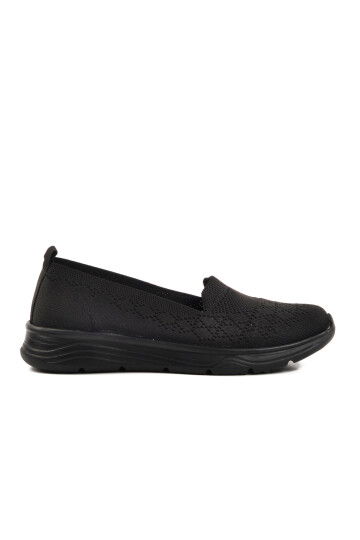 Black Lightweight Knit Womens Casual Shoes 2410 Z
