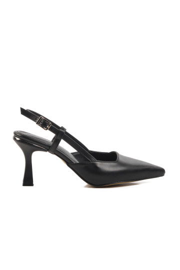 Black Thin Heeled Womens Evening Shoes PC-54723 Z