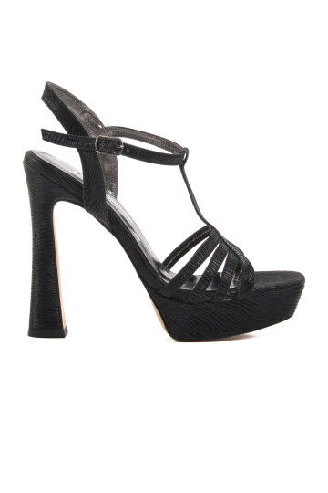 Black Womens Heeled Sandals PC-54504 Z