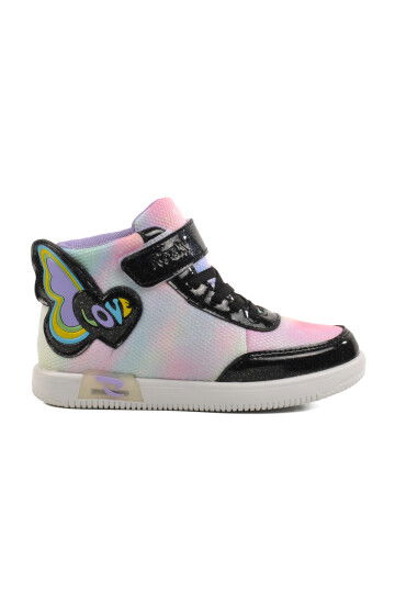 Black Velcro Ankle Girl Sneaker 6503 F