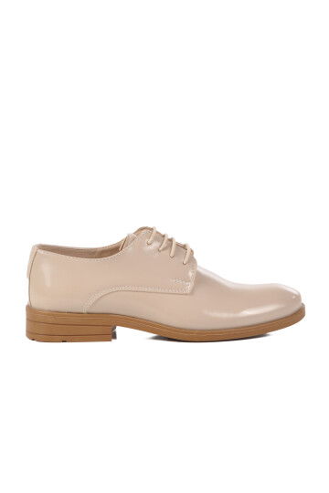Beige Patent Leather Boys Classic Shoes 3020 F