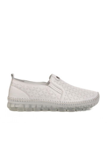 White Genuine Leather Womens Casual Shoes 0002 Z