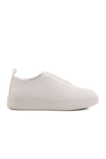 White Slip-On Mens Casual Shoes 367 M