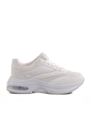 White Mesh Lightweight Air Sole Womens Sneakers 185 G