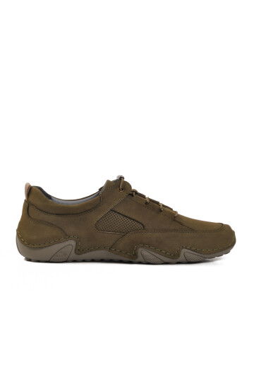 Khaki Nubuck Genuine Leather Mens Casual Shoes 328 M