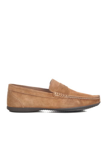 Brown Suede Genuine Leather Mens Casual Shoes Kazar M