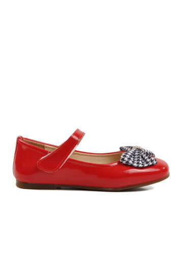Red Patent Leather Girls Bow Ribbon Ballerina Flats 180 P