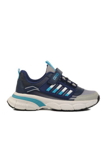 Navy Blue Velcro Mesh Lightweight Boys Sneakers 1897 F