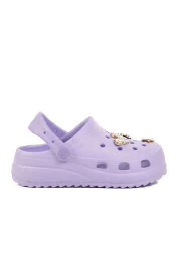 Lilac Lightweight Girls Sabo Slippers 205 F