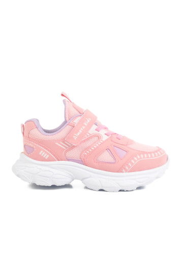 Pink Velcro Mesh Girls Sneakers 1500 F