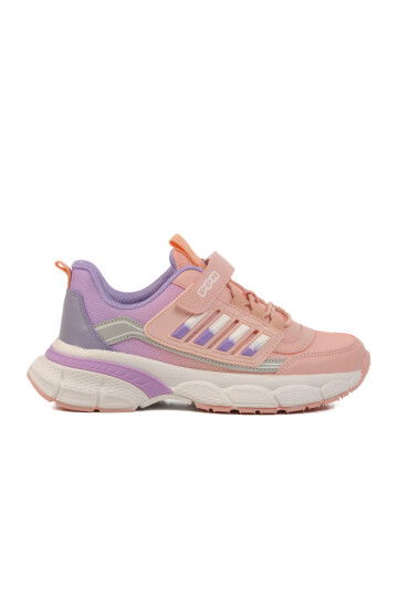 Powder Velcro Mesh Lightweight Girls Sneakers 1897 F