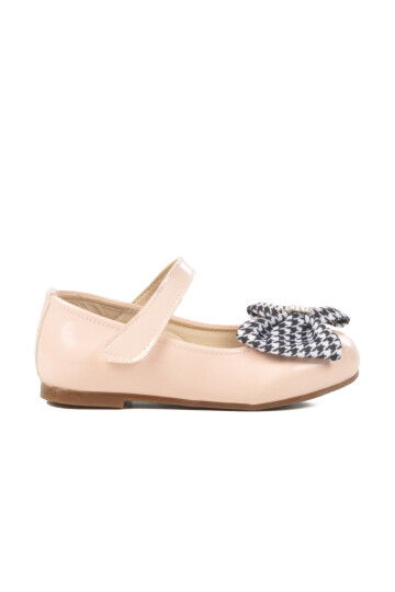 Powder Patent Leather Ribbon Lightweight Girls Ballerinas 180 B