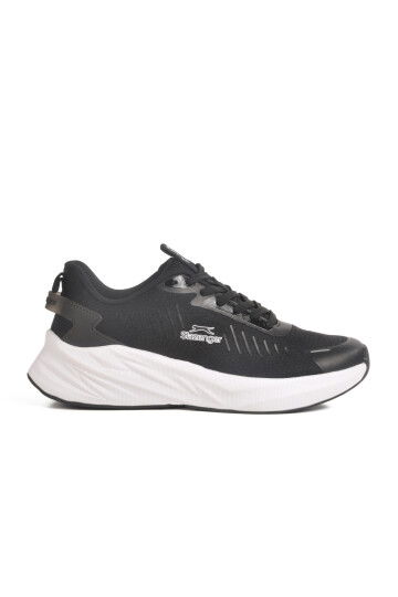 Black and White Mesh Lightweight Flexible Mens Sneakers Wolly M