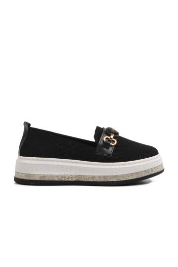 Black Light Linen Womens Casual Shoes 261195 Z