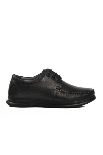 Black Genuine Leather Mens Casual Shoes 126 M