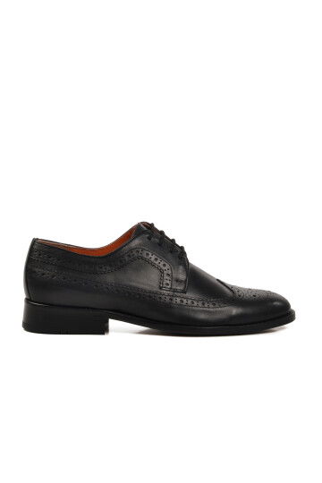 Black Genuine Leather Mens Classic Shoes 02947 M