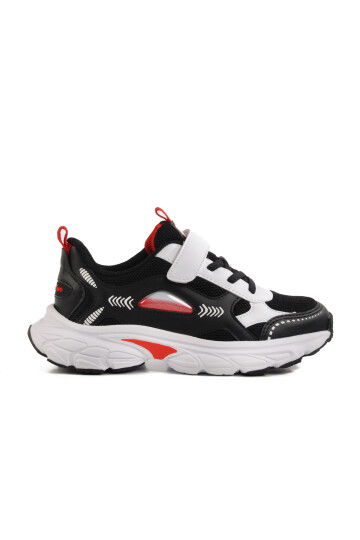 Black Velcro Mesh Lightweight Boys Sneakers 1866 F