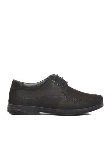 Black Nubuck Genuine Leather Mens Casual Shoes 126 M