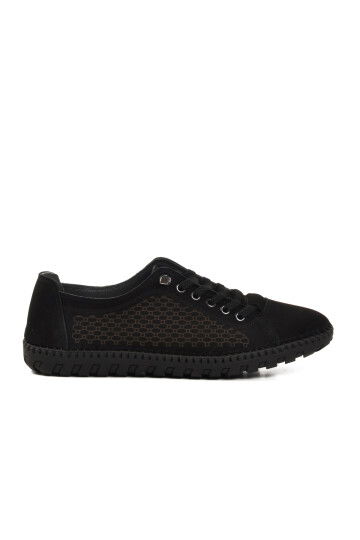 Black Nubuck Genuine Leather Mens Casual Shoes A-255 M