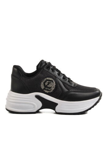Black High Sole Womens Sneakers 5016 Z
