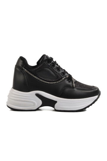 Black High Sole Womens Sneakers 6031 Z