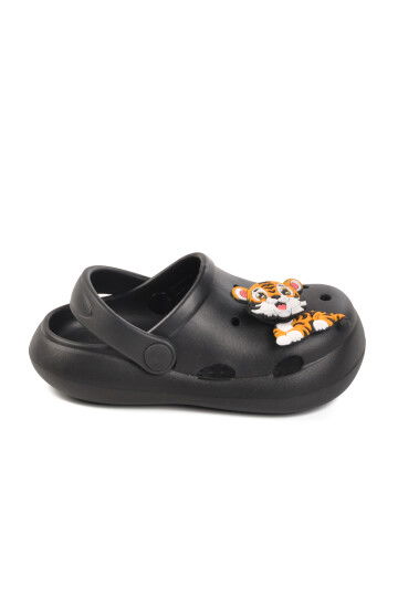 Black Girls Sabo Slippers Kid P