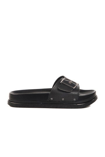 Black Lightweight Womens Slippers PC-7424 Z