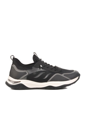 Black Lightweight Flexible Breathable Mens Sports Shoes 25Y522 M