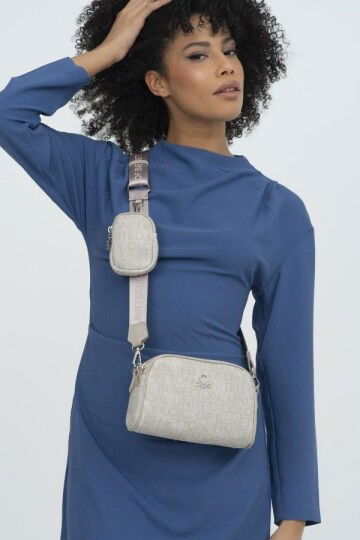 Womens Shoulder Bag with Stone Wallet BNT-1278