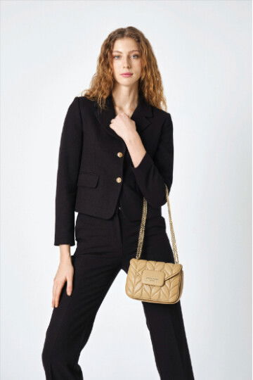 Beige Womens Shoulder Bag 05PC25Y10106-KLSA