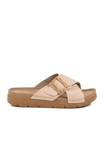 Beige Anatomical Womens Slippers 117.001 Z