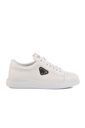 White Genuine Leather Mens Sneaker Premium 2040 M