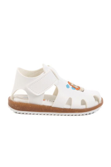 White Velcro Lightweight Unisex Childrens Sandals 17373 B