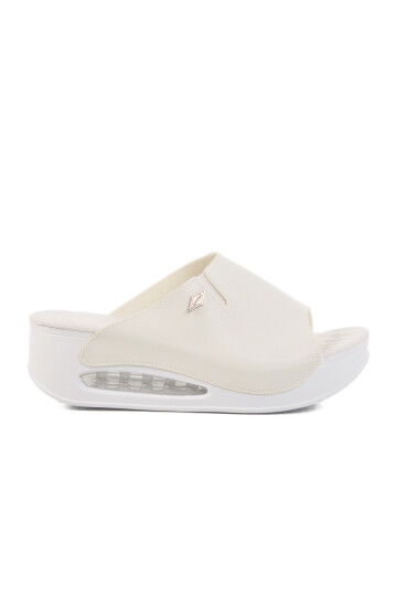 White Anatomic High Sole Womens Slippers 100-962 Z