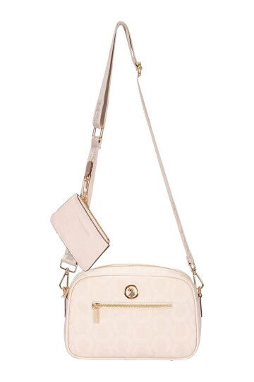 حقيبة كتف نسائية باللون البيج US25159