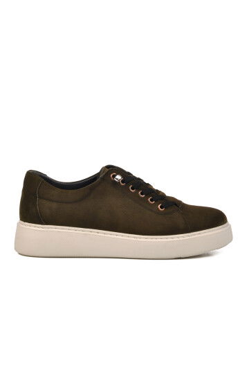 Khaki Nubuck Genuine Leather Mens Casual Shoes A-55 M