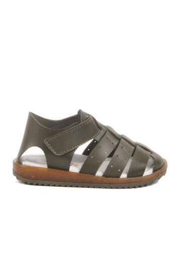 Khaki Velcro Lightweight Unisex Childrens Sandals 17370 B