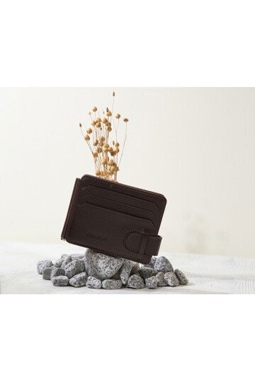 Kahve Hakiki Deri Erkek Kartlık 711