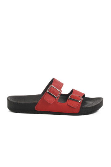 Red Double-Strap Womens Slippers 43.001 Z