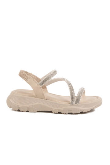 Cream Stoned Womens Sandals T-005 Z
