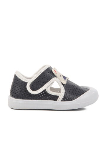 Navy Blue Velcro Orthopedic Unisex Baby Shoes 25T101 İA