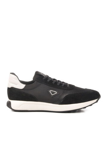 Black and White Genuine Leather Mens Casual Shoes 3Y1530-E320 M