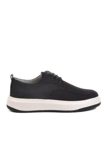 Black White Linen Lightweight Mens Casual Shoes 486 M