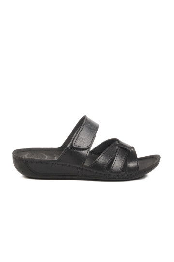 Black Velcro Anatomical Womens Slippers 16.058 Z