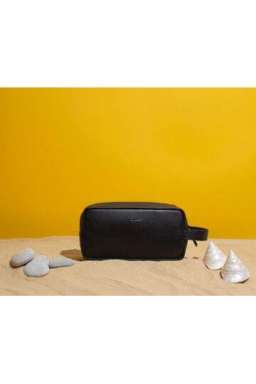 Black Genuine Leather Mens Handbag 4290