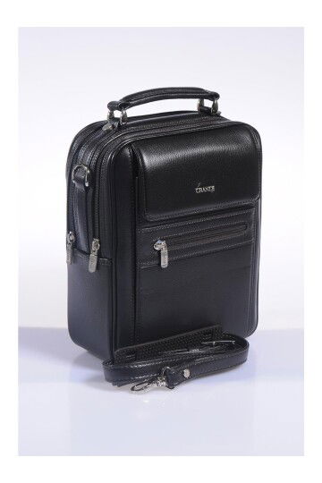 Black Genuine Leather Mens Clutch Bag 4586