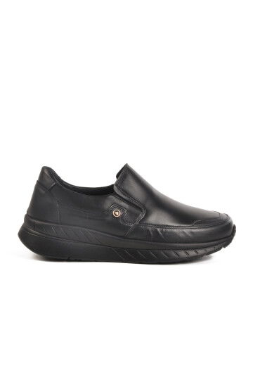 Black Genuine Leather Mens Casual Shoes C410 M