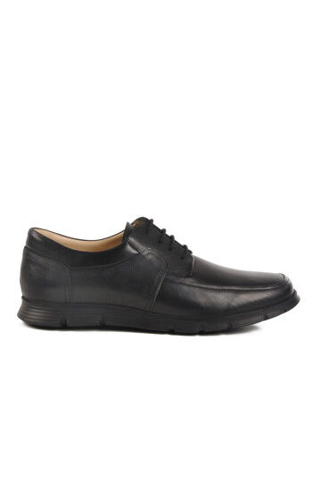Black Genuine Leather Large Size Mens Casual Shoes 667 M