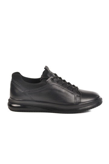 Black Genuine Leather Anatomic Mens Casual Shoes 152-19596 M